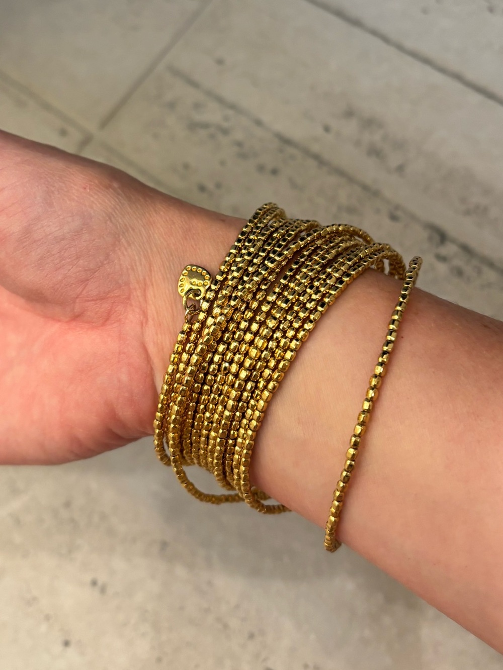 💛Stella & Dot Gold Beaded Wrap Bracelet - Women's Fashion Jewelry💛 - Picture 3 of 4